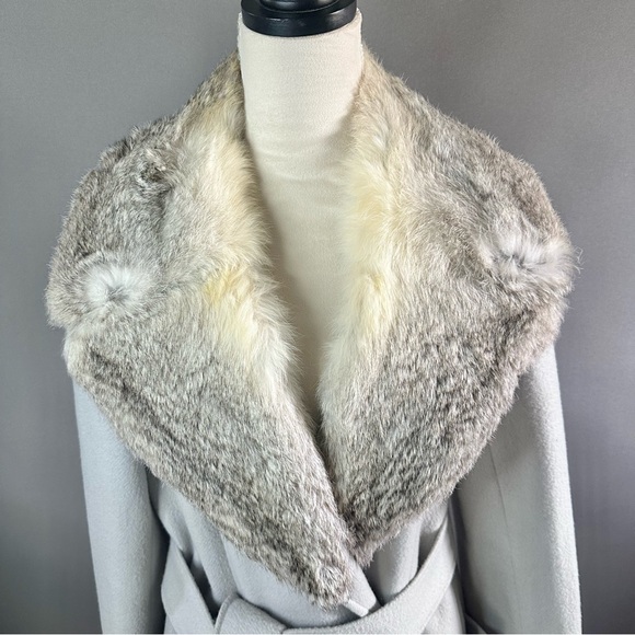 Vintage Joseph R Harris Wool Rabbit Fur Long Coat Sz M - Picture 3 of 15
